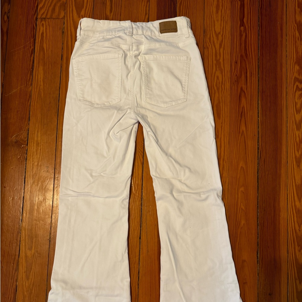American Eagle Outfitters White Flare Wide Leg Jeans - Picture 5 of 6